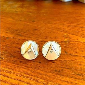 VTG SWANK mid-century round gold tone cuff links